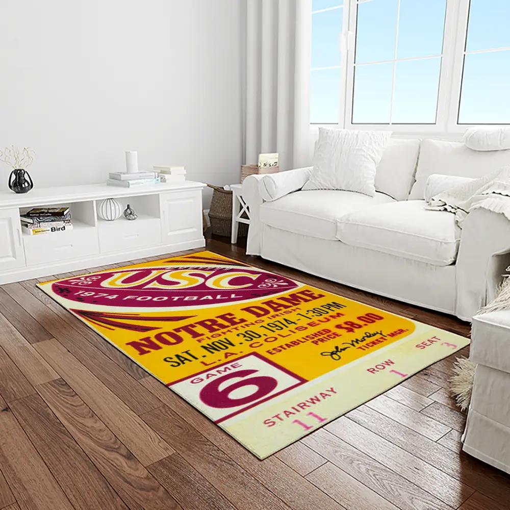 Ncaa notre dame fighting sport basketball and foolball team logo rectangle area rug ndf68 Rectangle Rug
