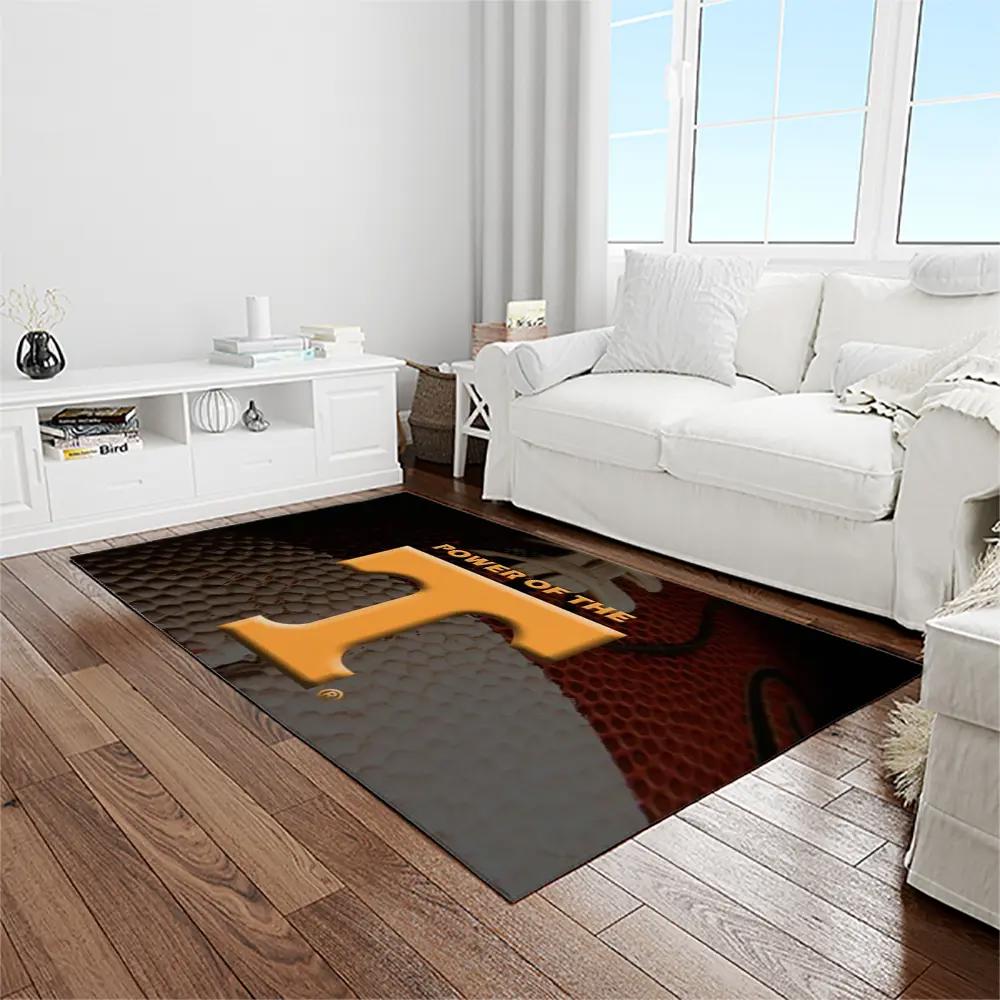 Ncaa tennessee volunteers college sport basketball and foolball team logo rectangle area rug tvs66 Rectangle Rug