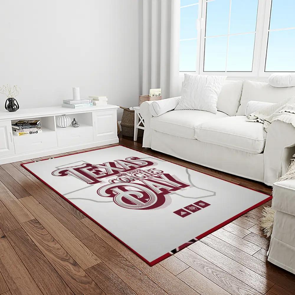 Ncaa texas a&m aggies college sport basketball and foolball team logo rectangle area rug tama55 Rectangle Rug