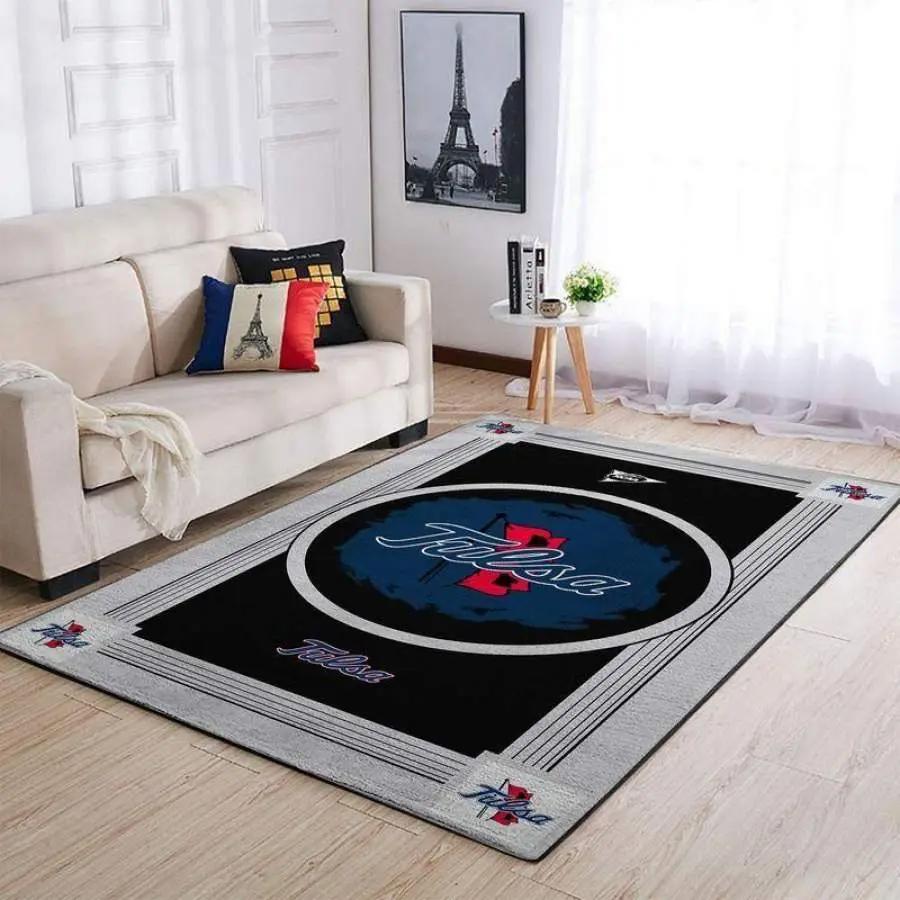 Ncaa tulsa golden hurricanehome decor team logo carpet rug living room 2003274 Rectangle Rug