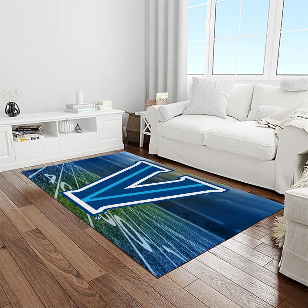Ncaa villanova wildcats sport basketball and foolball team logo rectangle area rug vw14 Rectangle Rug