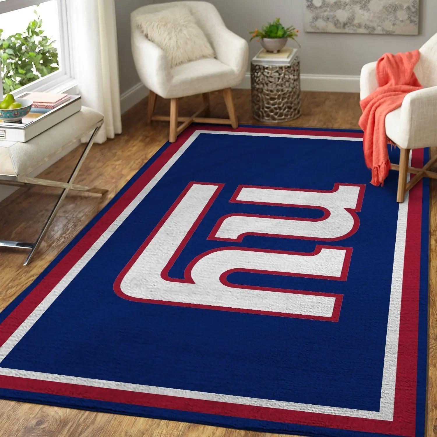 New york giants area rugs nfl football carpet living room rug regtangle carpet Rectangle Rug