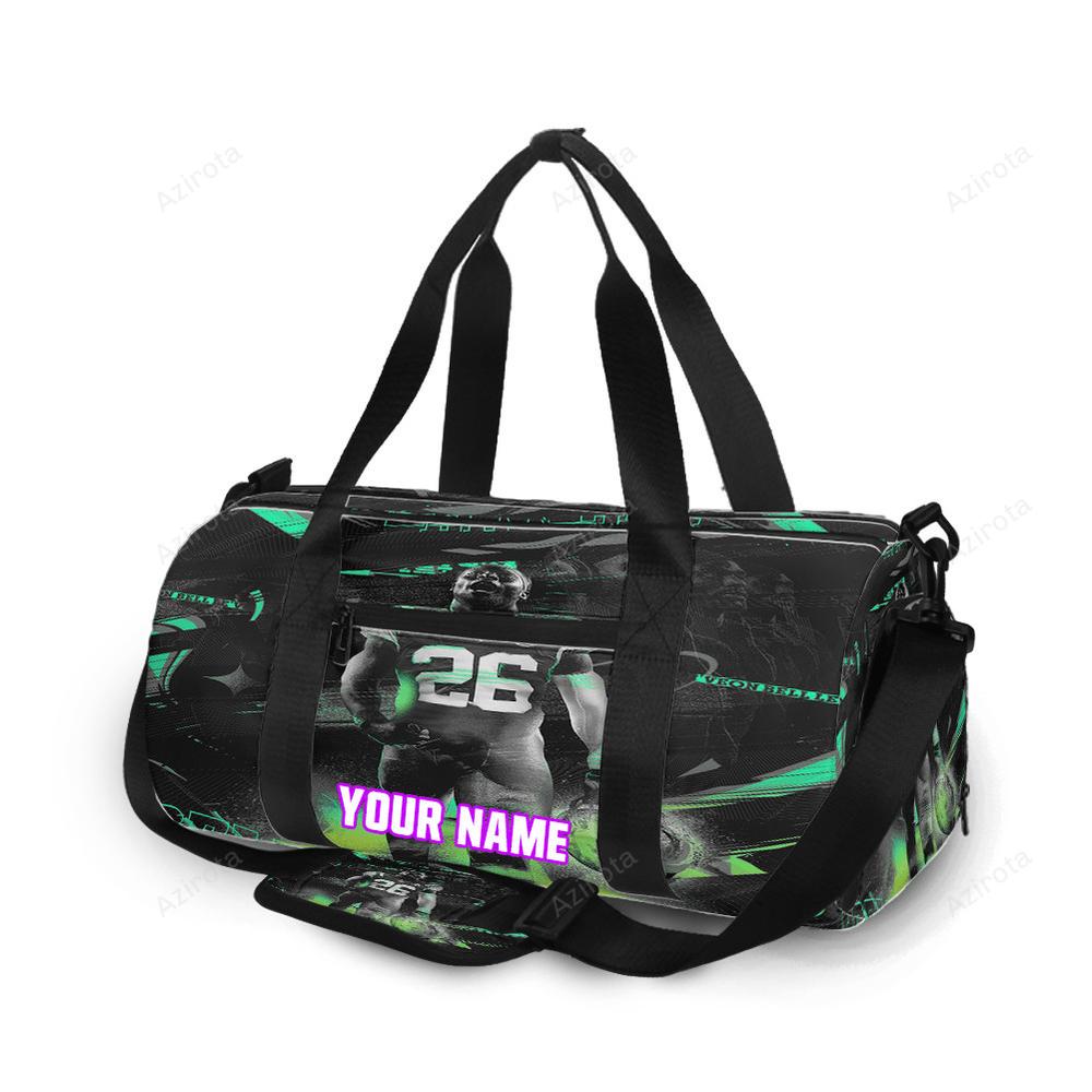 New york jets player no26 v46 personalized name travel bag gym bag 738 Travel Bag