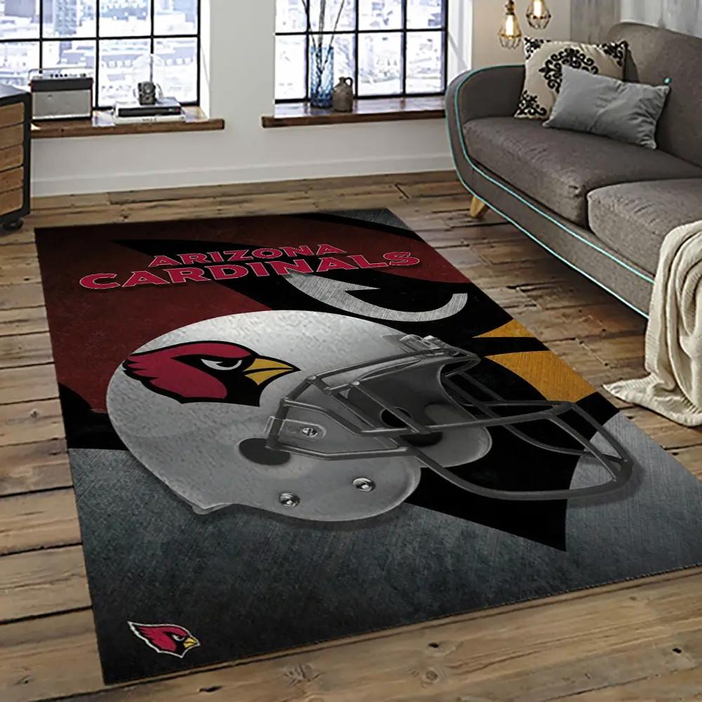Nfl arizona cardinals football team logo sport carpet rectangle area rug for living room ac25 Rectangle Rug