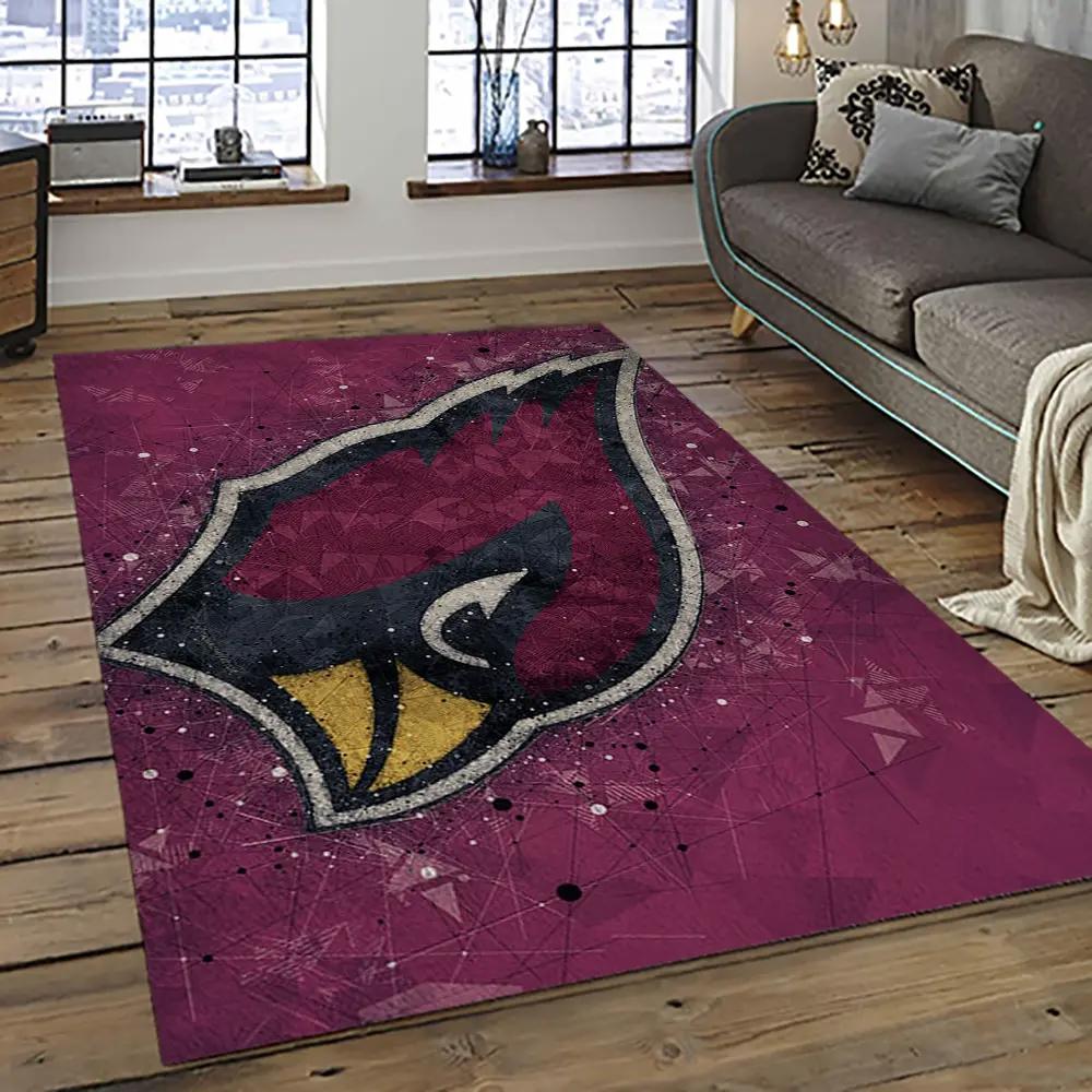Nfl arizona cardinals football team logo sport carpet rectangle area rug for living room ac60 Rectangle Rug