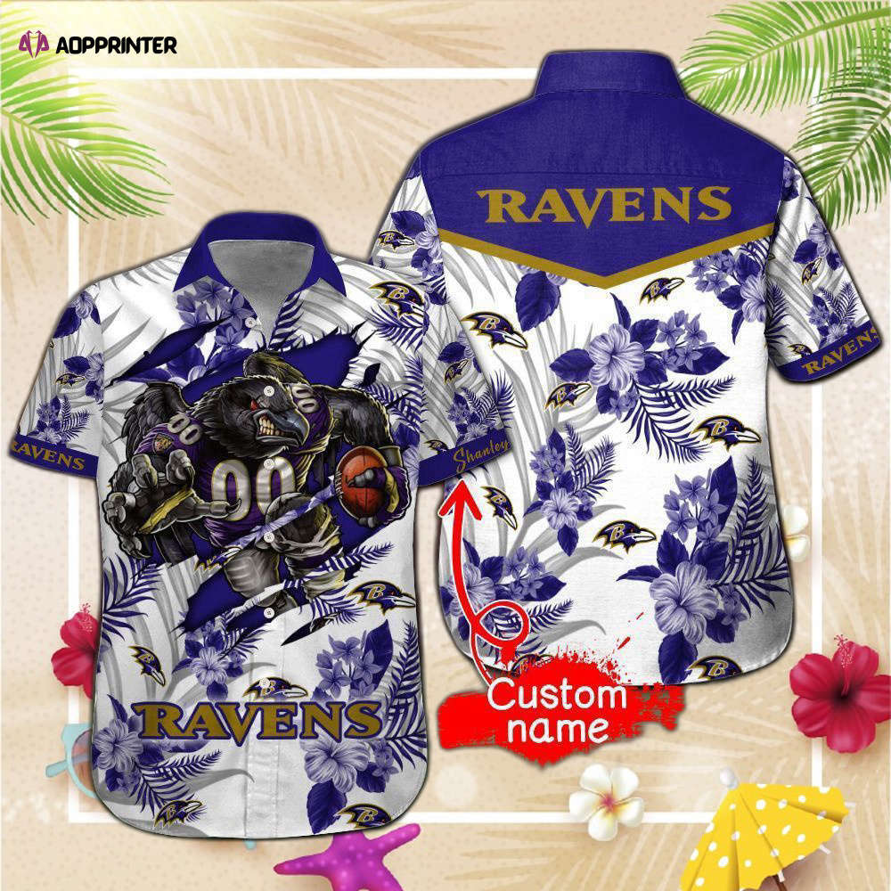 Nfl baltimore ravens gift for fan personalized hawaiian Hawaii Shirt