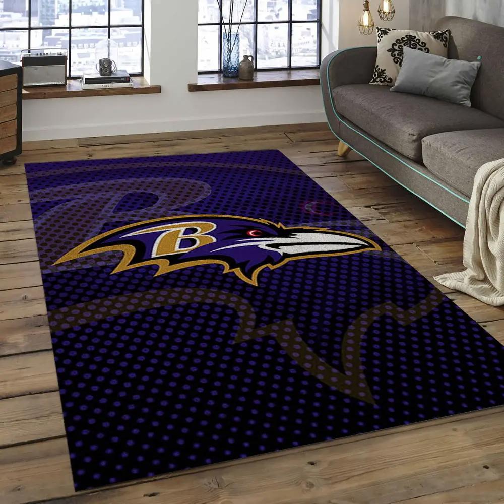 Nfl baltimore ravens unstoppable football team logo rectangle area rug brv24 Rectangle Rug