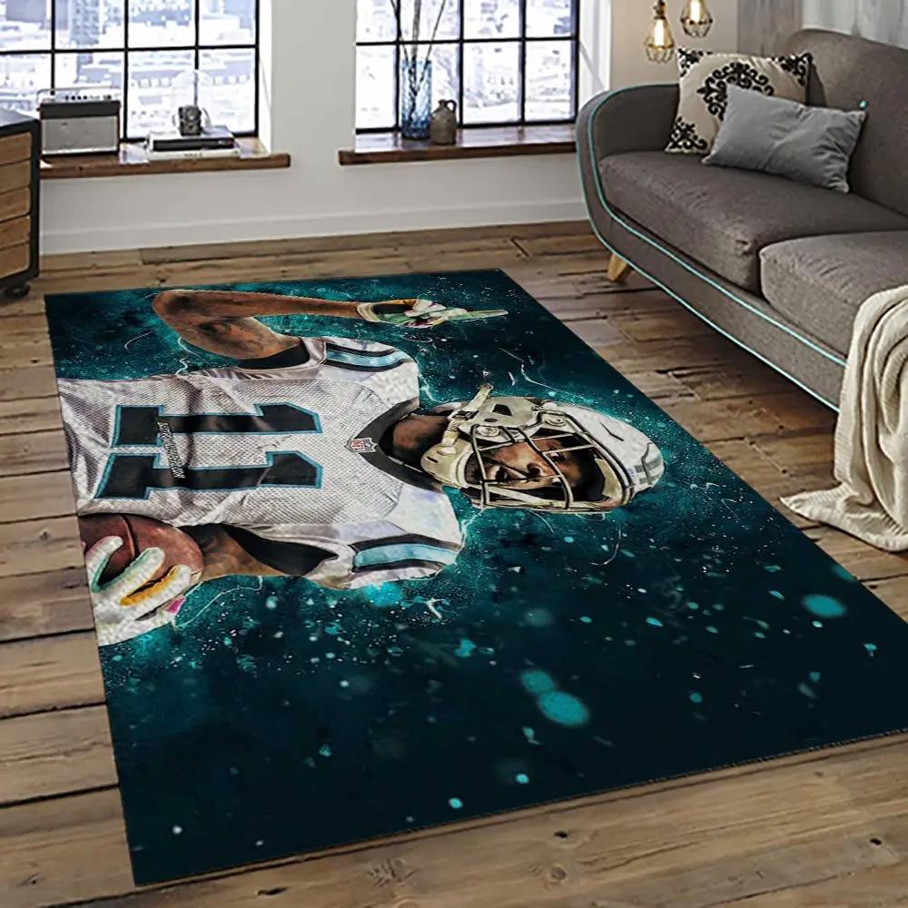 Nfl carolina panthers football team logo sport carpet area rug gift for friends cnps10 Rectangle Rug