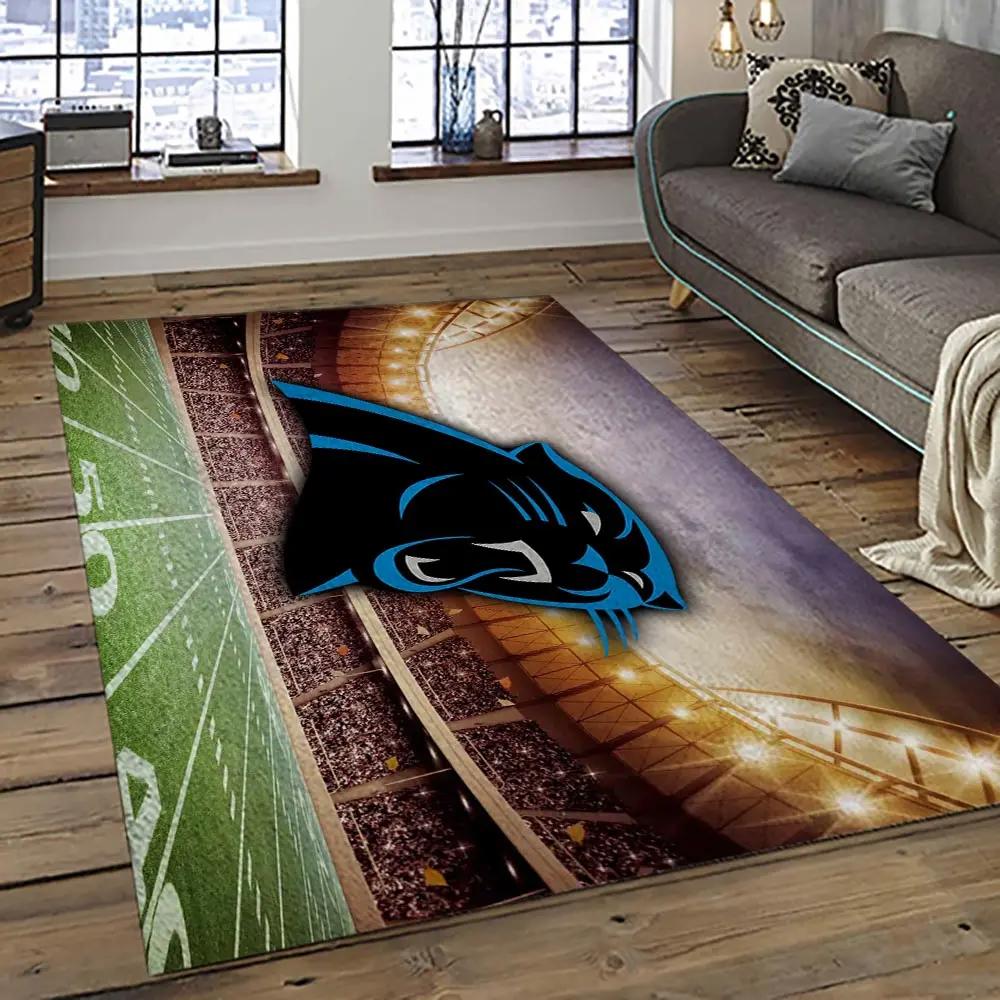Nfl carolina panthers football team logo sport carpet area rug home decor best gift for friends cp52 Rectangle Rug