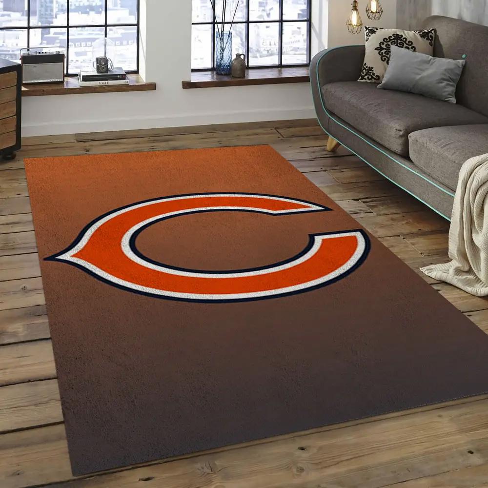 Nfl chicago bears football team logo rectangle area rug cgb31 Rectangle Rug