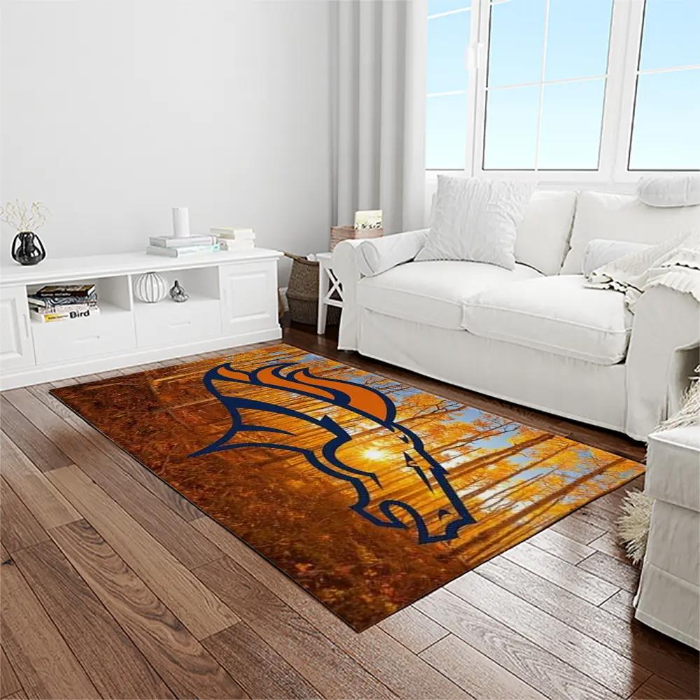 Nfl denver broncos football team logo rectangle area rug db40 Rectangle Rug