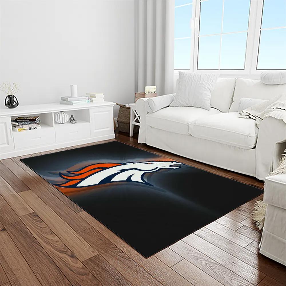 Nfl denver broncos football team logo rectangle area rug db48 Rectangle Rug