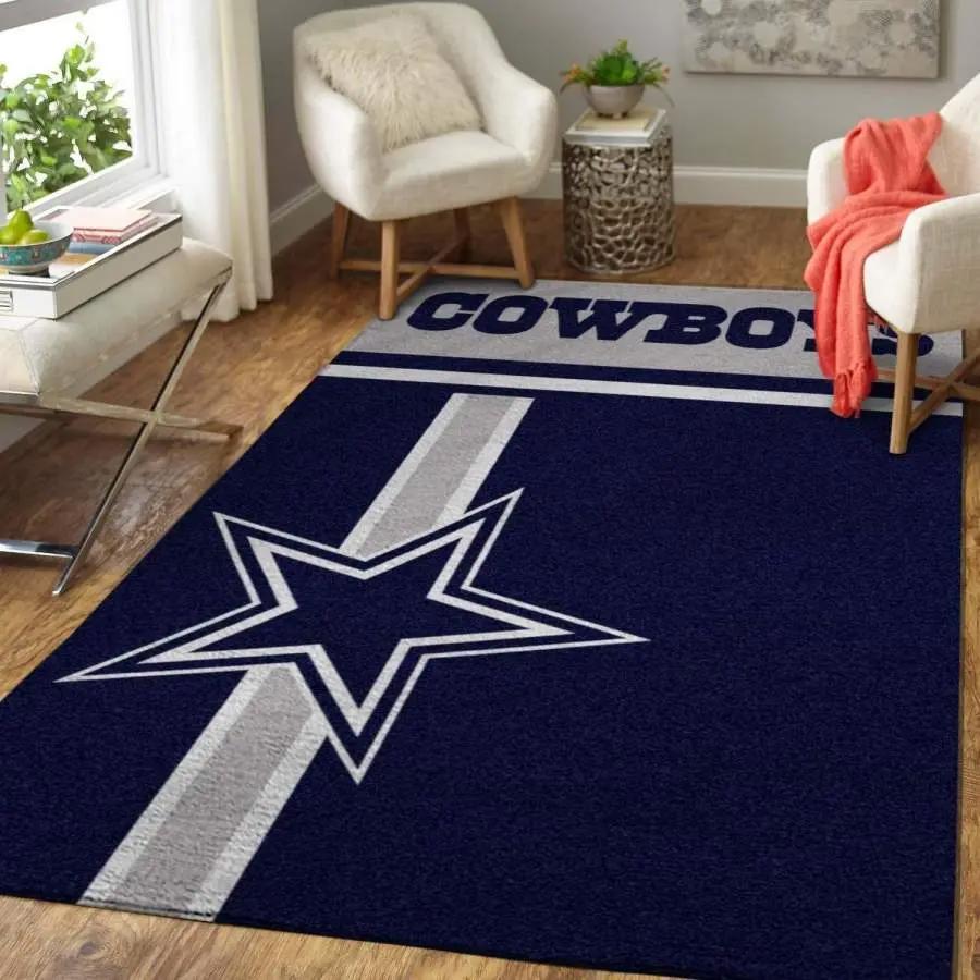 Nfl football dallas cowboys area rug living room rug home decor home decor Rectangle Rug