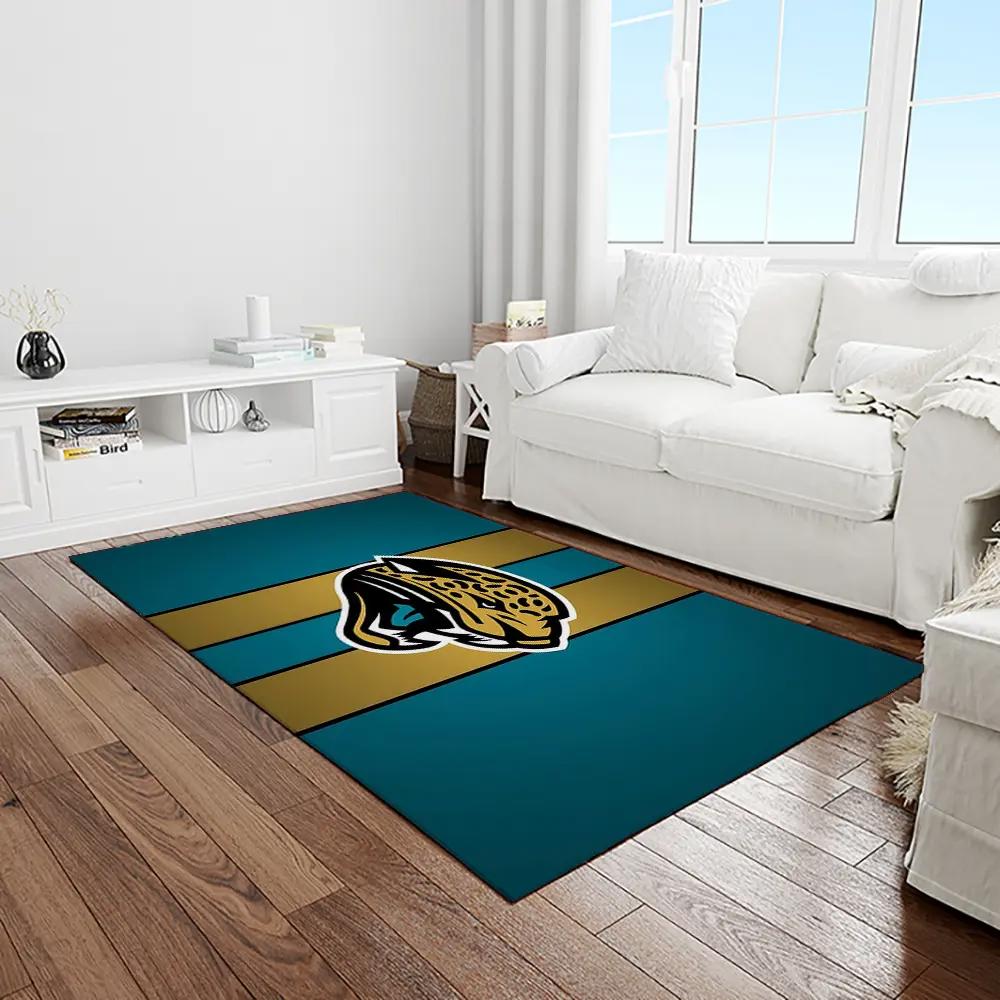Nfl jacksonville jaguars football team logo rectangle area rug jj14 Rectangle Rug