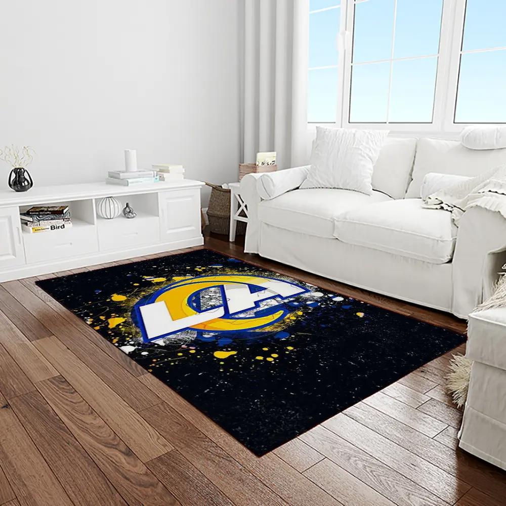 Nfl los angeles rams football team logo rectangle area rug lar24 Rectangle Rug