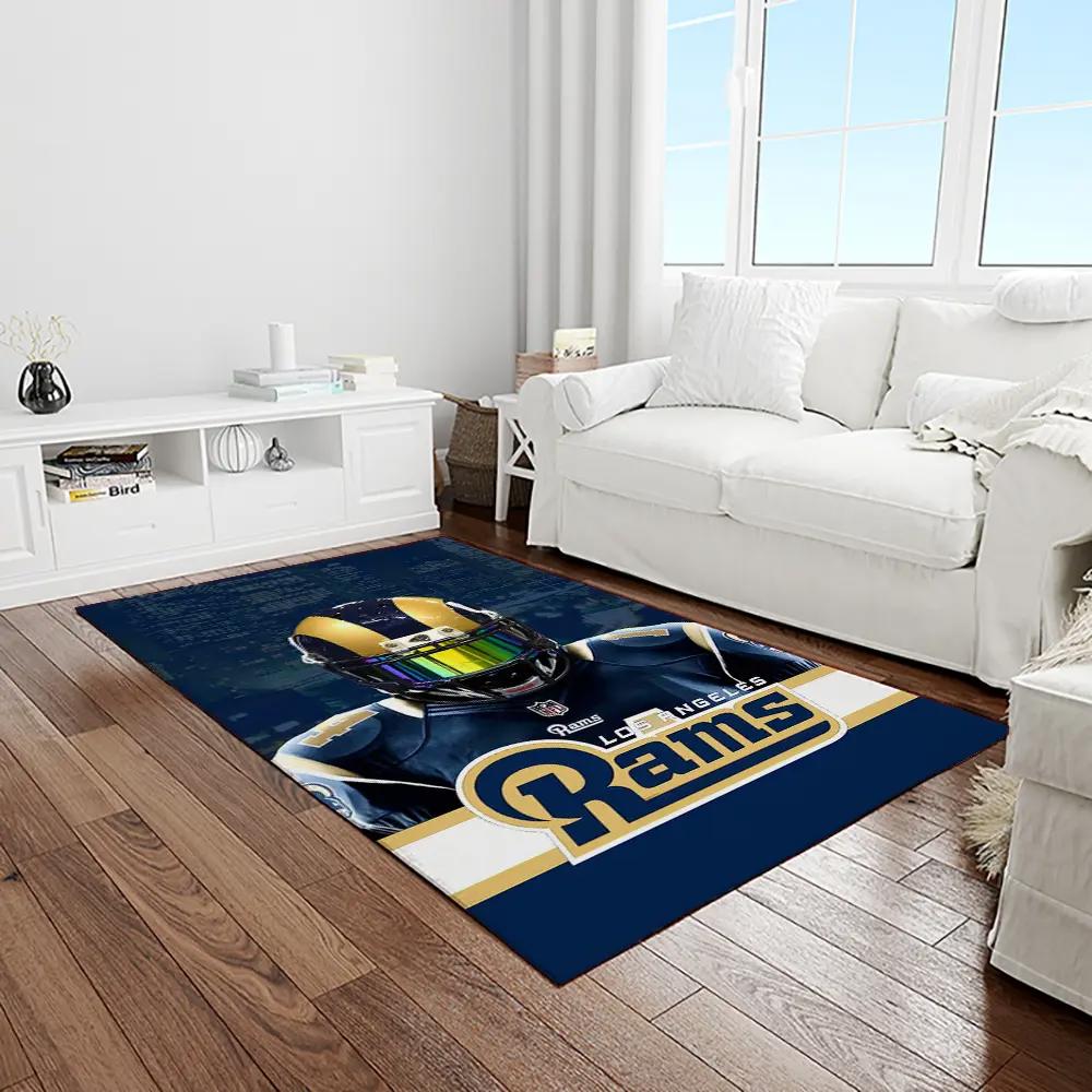Nfl los angeles rams football team logo rectangle area rug lar26 Rectangle Rug