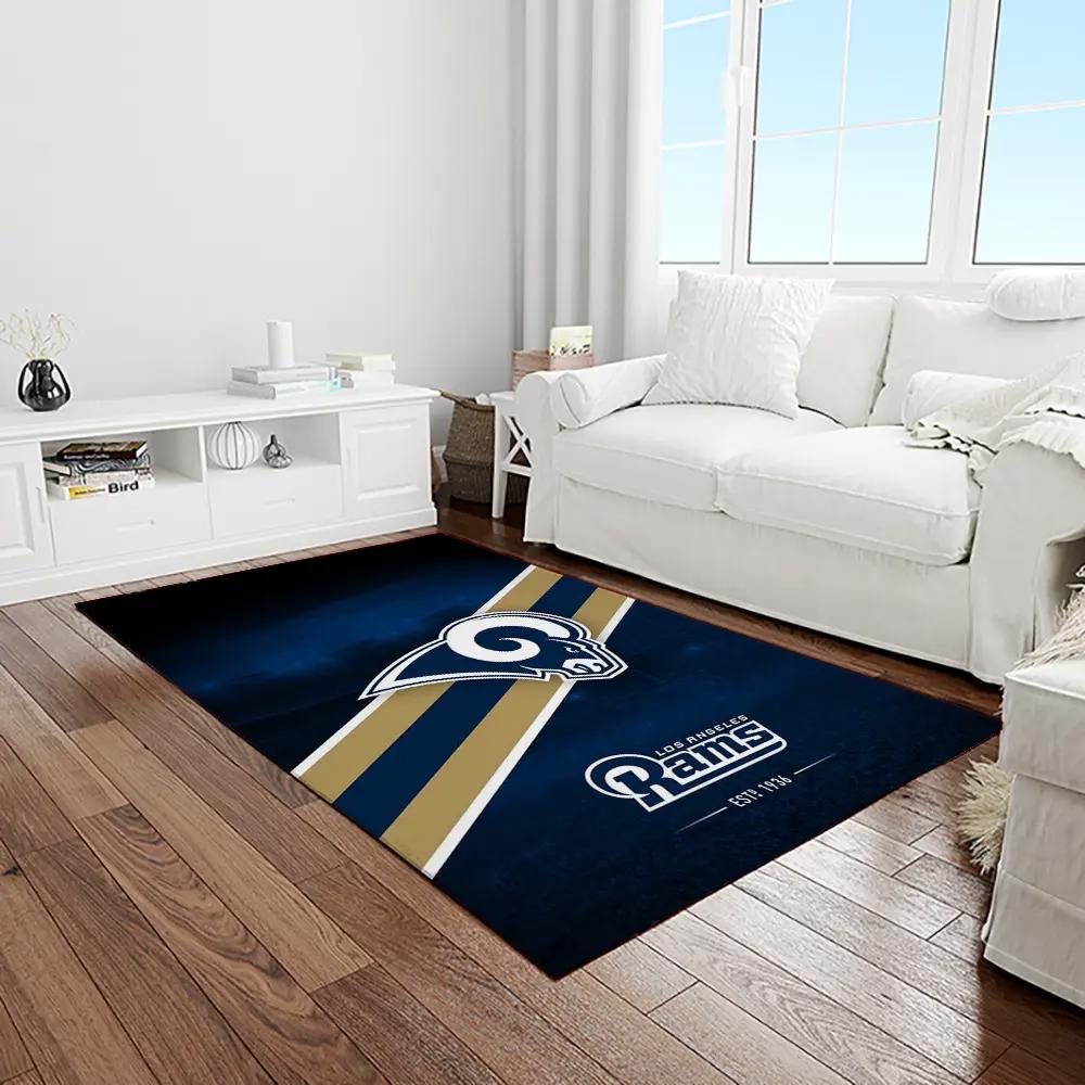 Nfl los angeles rams football team logo rectangle area rug lar30 Rectangle Rug