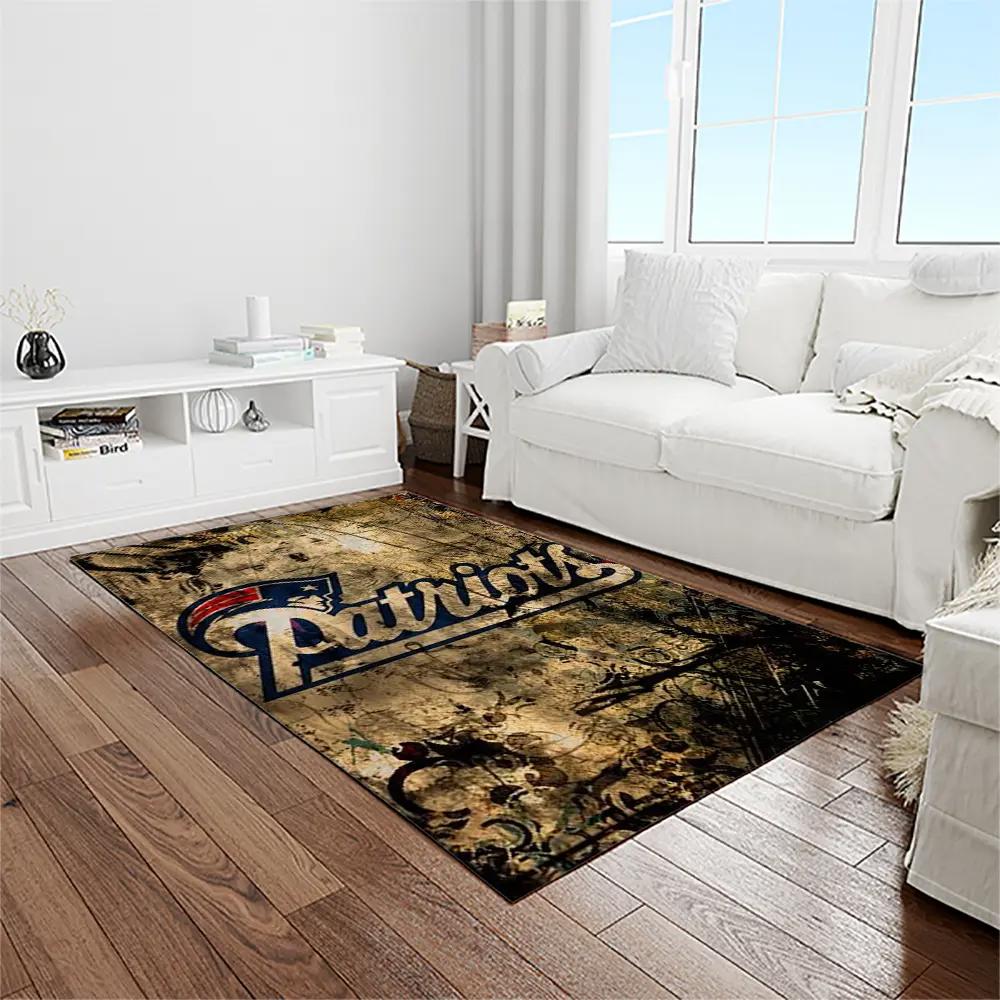 Nfl new england patriots football team logo rectangle area rug nep25 Rectangle Rug