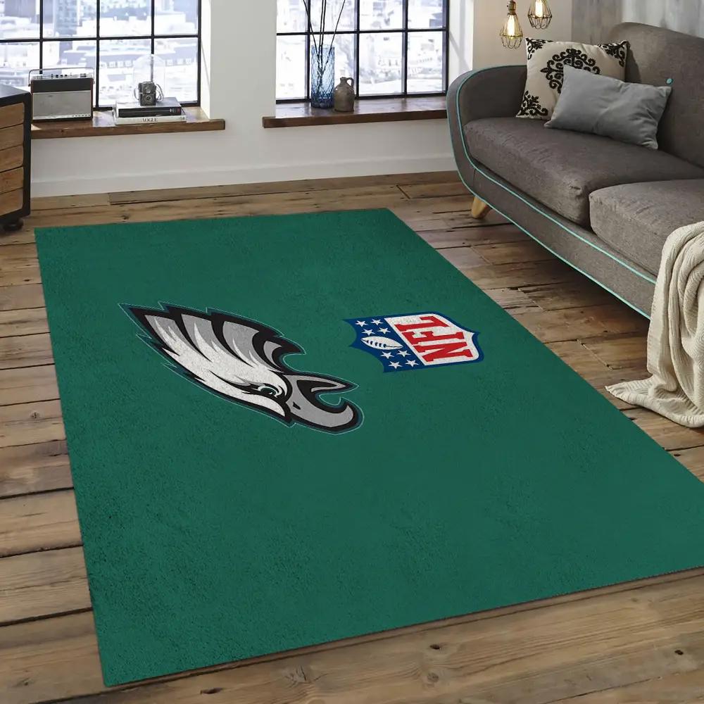 Nfl philadelphia eagles football team logo rectangle area rug pe13 Rectangle Rug