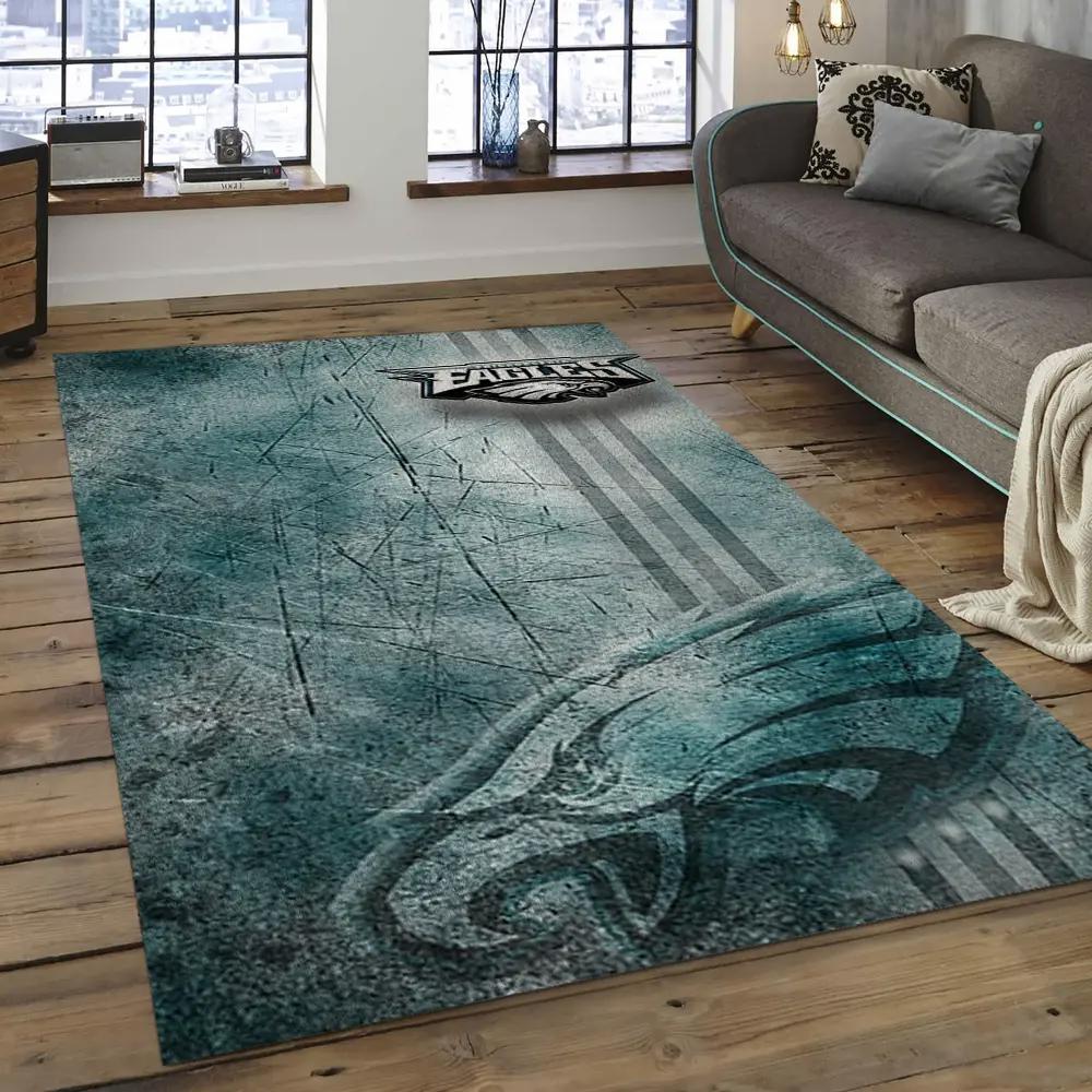 Nfl philadelphia eagles football team logo rectangle area rug pe32 Rectangle Rug