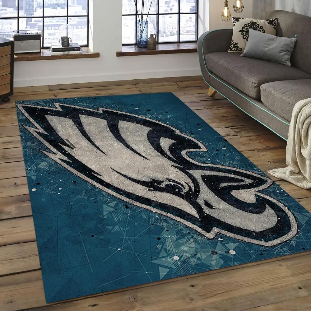Nfl philadelphia eagles football team logo rectangle area rug pe36 Rectangle Rug