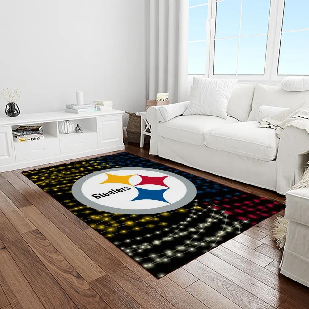 Nfl pittsburgh steelers football team logo rectangle area rug ptts11 Rectangle Rug