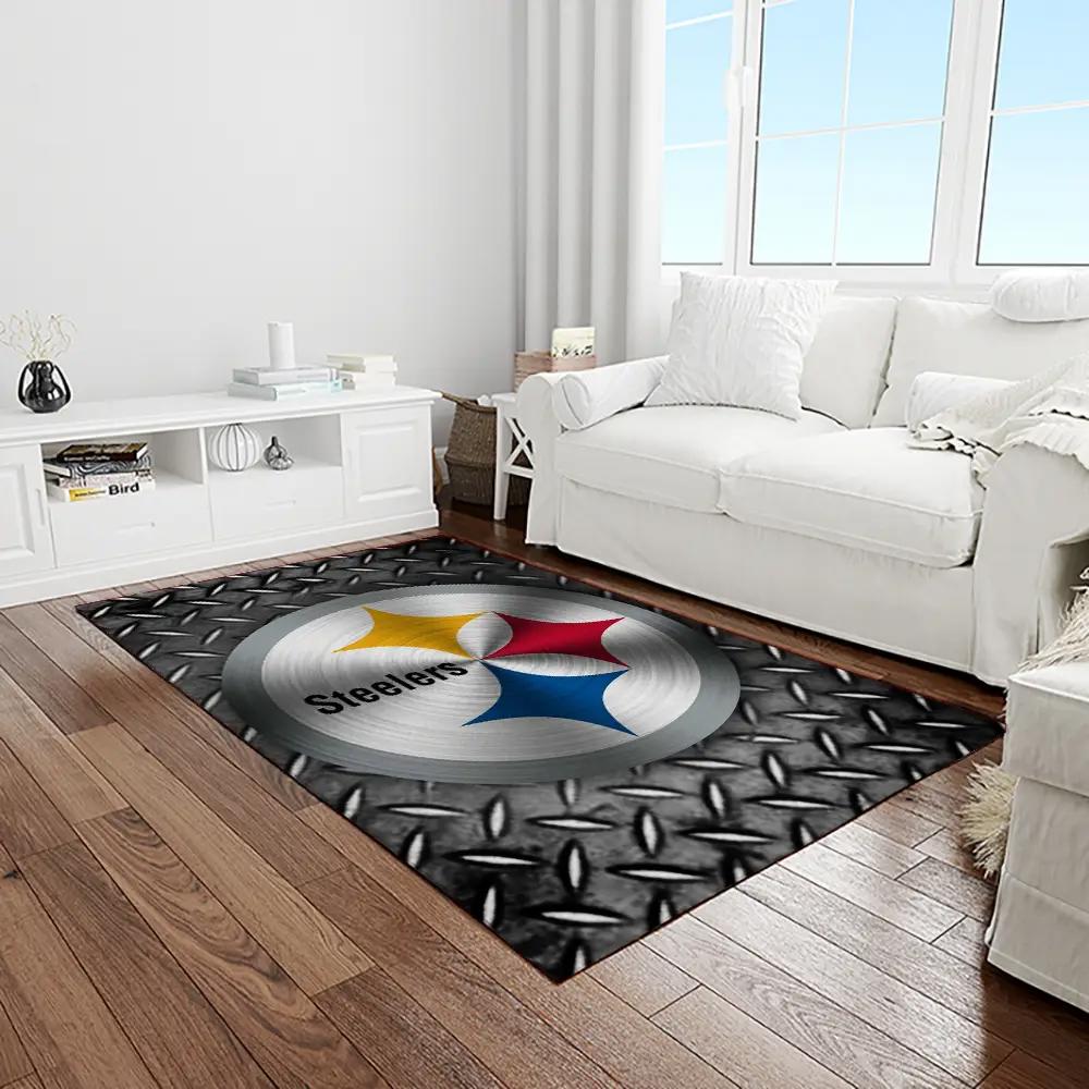 Nfl pittsburgh steelers football team logo rectangle area rug ptts13 Rectangle Rug