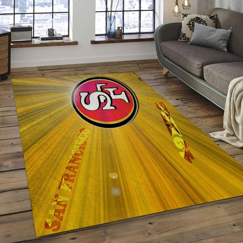 Nfl san francisco 49ers football team logo rectangle area sfs36 Rectangle Rug