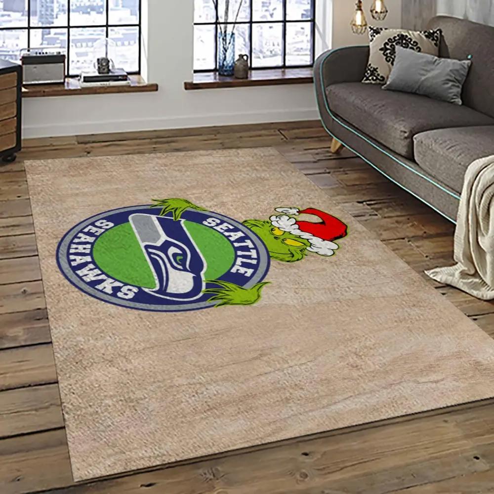 Nfl seattle seahawks football team logo sport carpet area rug home decor best gift for friends ss24 Rectangle Rug