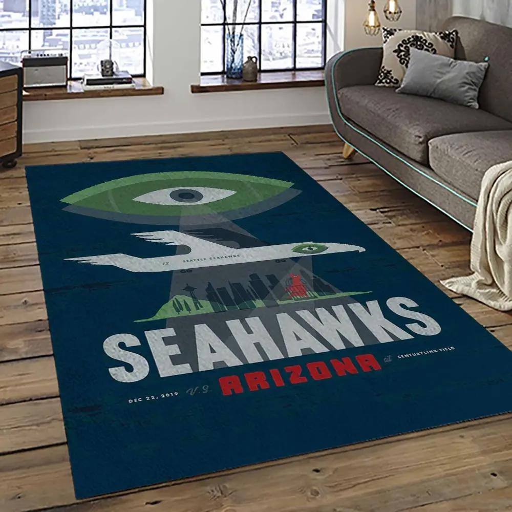 Nfl seattle seahawks football team logo sport carpet area rug home decor best gift for friends ss48 Rectangle Rug