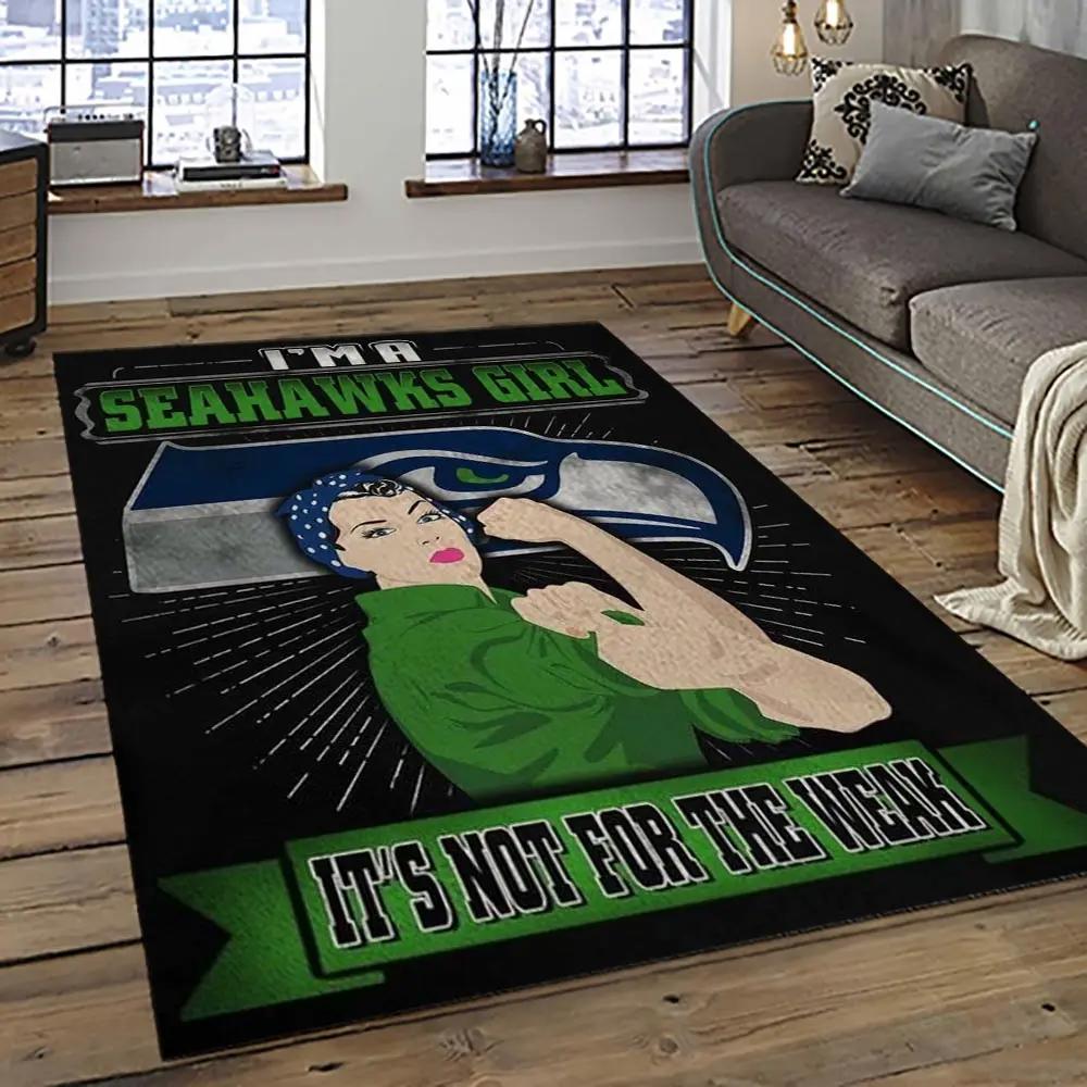 Nfl seattle seahawks football team logo sport carpet area rug home decor best gift for friends ss62 Rectangle Rug