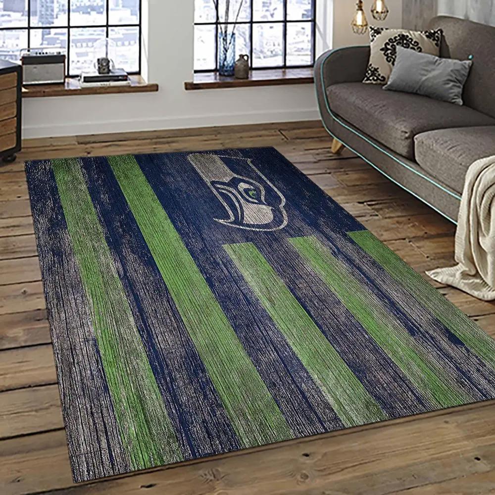 Nfl seattle seahawks football team logo sport carpet area rug home decor best gift for friends ss86 Rectangle Rug