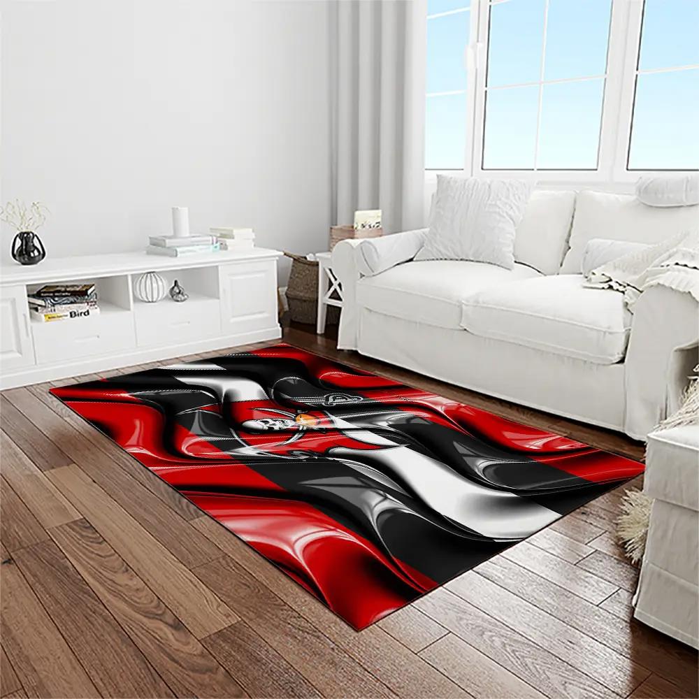 Nfl tampa bay buccaneers team logo rectangle area rug tbb01 Rectangle Rug