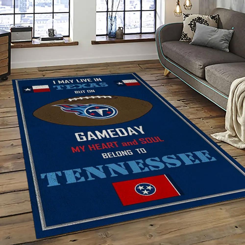 Nfl tennessee titans football team logo sport carpet area rug home decor best gift for friends tt54 Rectangle Rug