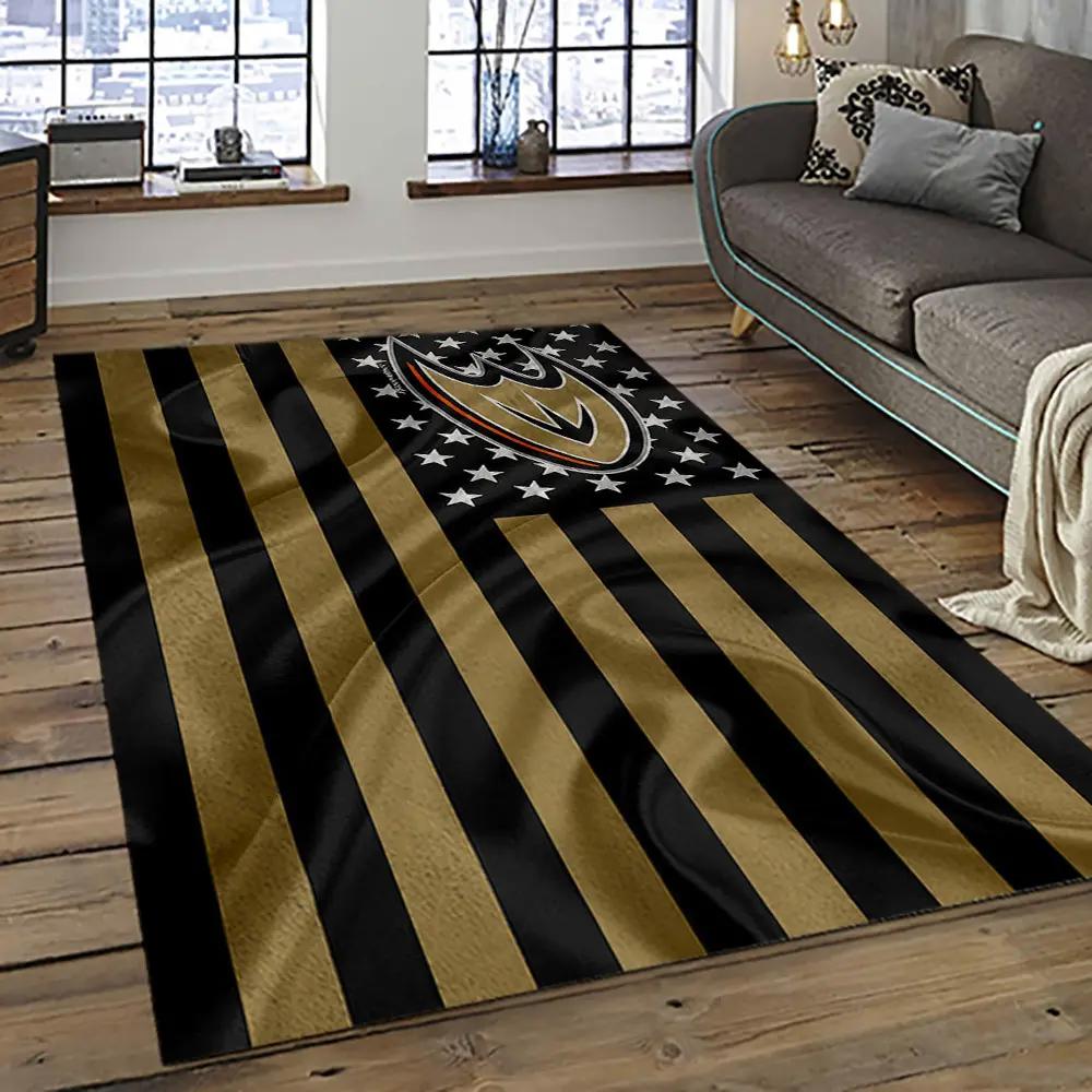 Nhl anaheim ducks ice hockey team logo sport carpet area rug home decor gift the ducks gift for fans gift for son ahd34 Rectangle Rug