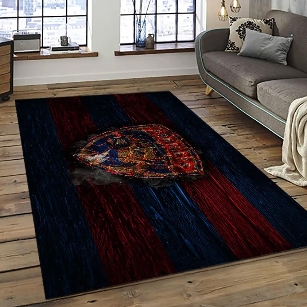 Nhl florida panthers hockey team logo sport carpet rectangle area rug for living room fp39 Rectangle Rug