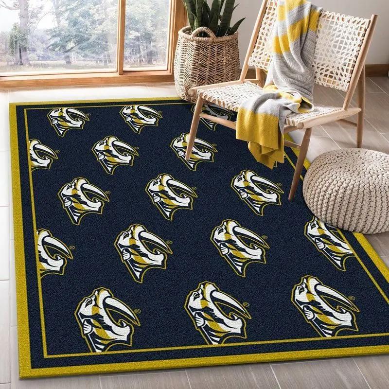 Nhl repeat nashville predators area rug living room bedroom regtangle carpet Rectangle Rug