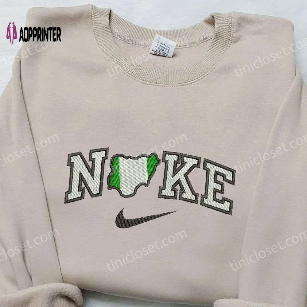 Nigeria x nike embroidered shirt: national day gifts & nike inspired apparel Embroidered Shirt