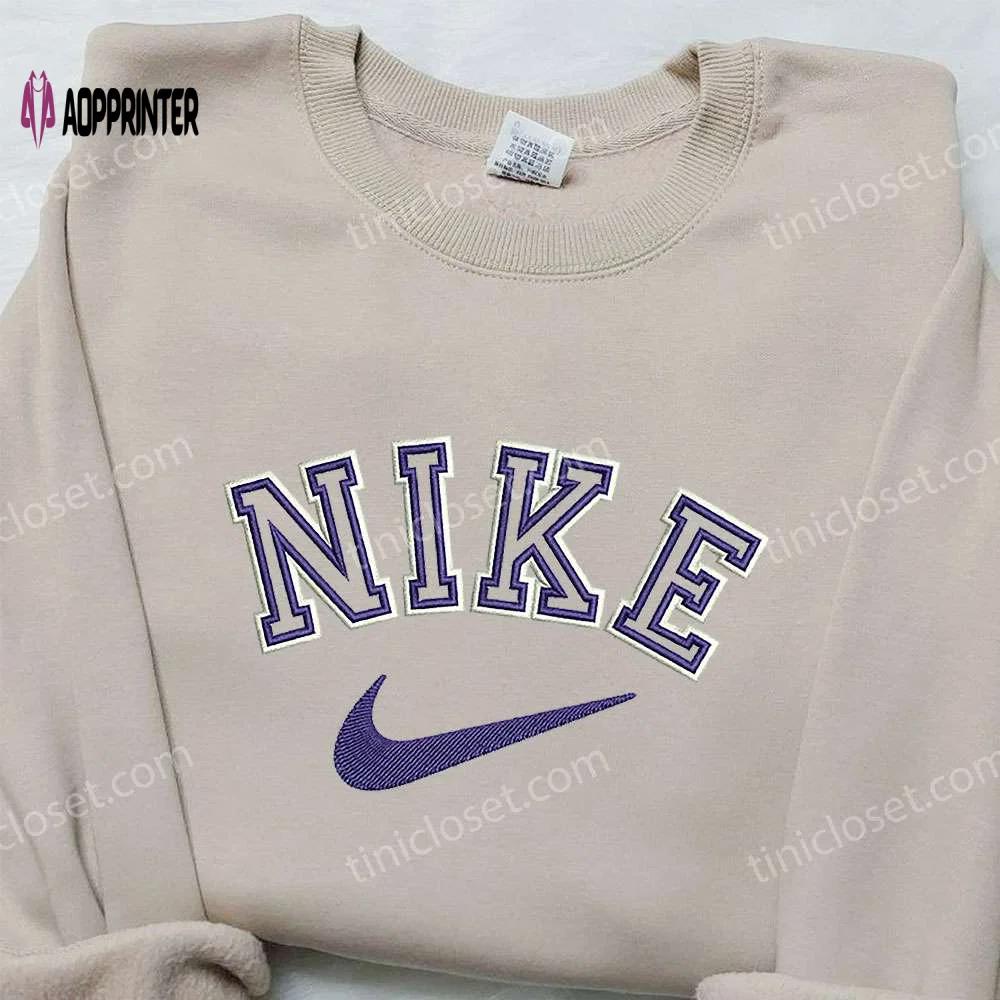 Nike inspired embroidered sweatshirt: perfect family gift with style Embroidered Shirt