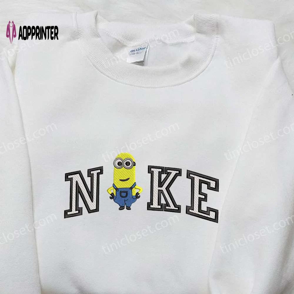 Nike x kevin minion embroidered shirt – minion movie inspired apparel Embroidered Shirt