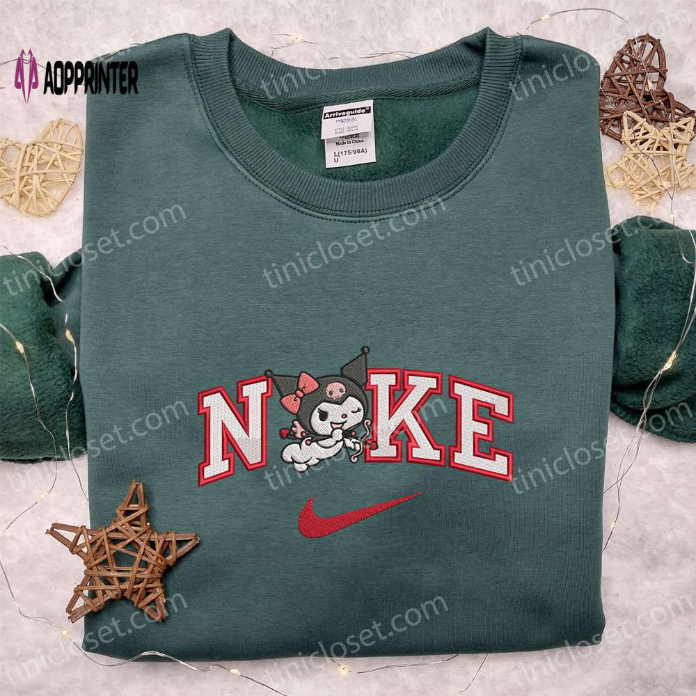 Nike x kuromi cupid shirt & cartoon hoodie: best valentine’s day gift ideas Embroidered Shirt