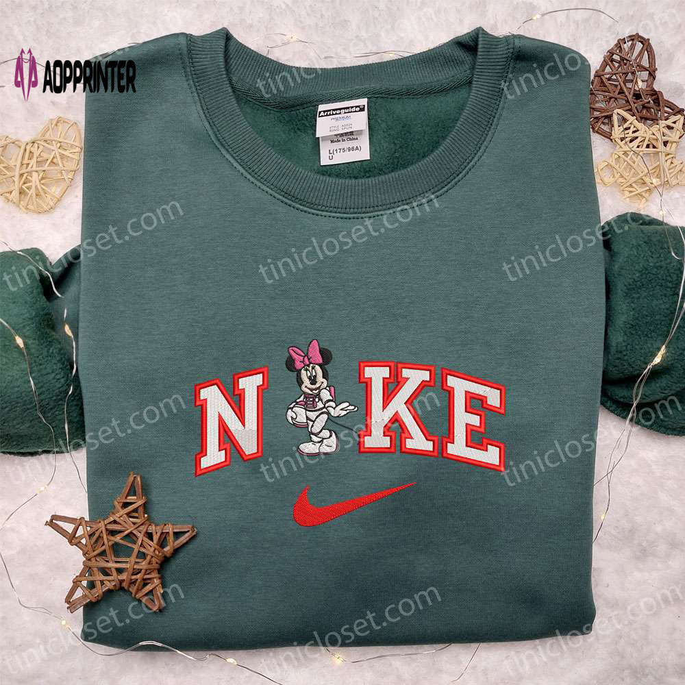 Nike x minnie astronaut shirt & disney characters hoodie: best gift ideas Embroidered Shirt