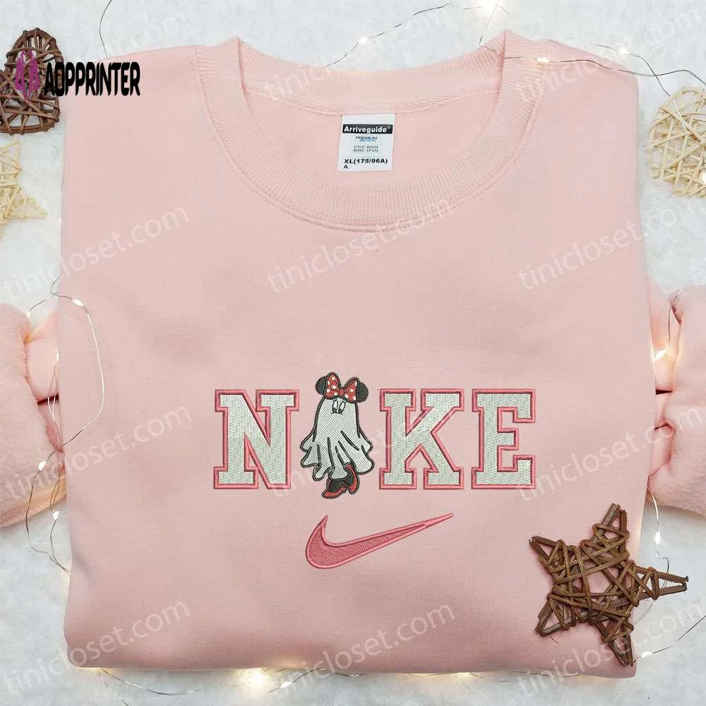 Nike x minnie mouse ghost embroidered sweatshirt: walt disney shirt best halloween gift ideas Embroidered Shirt