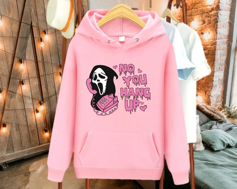 No you hang up hoodie,halloween gift,cute ghost sweatshirt,spooky season,halloween sweatshirt,funny horror hoodie,funny halloween tee