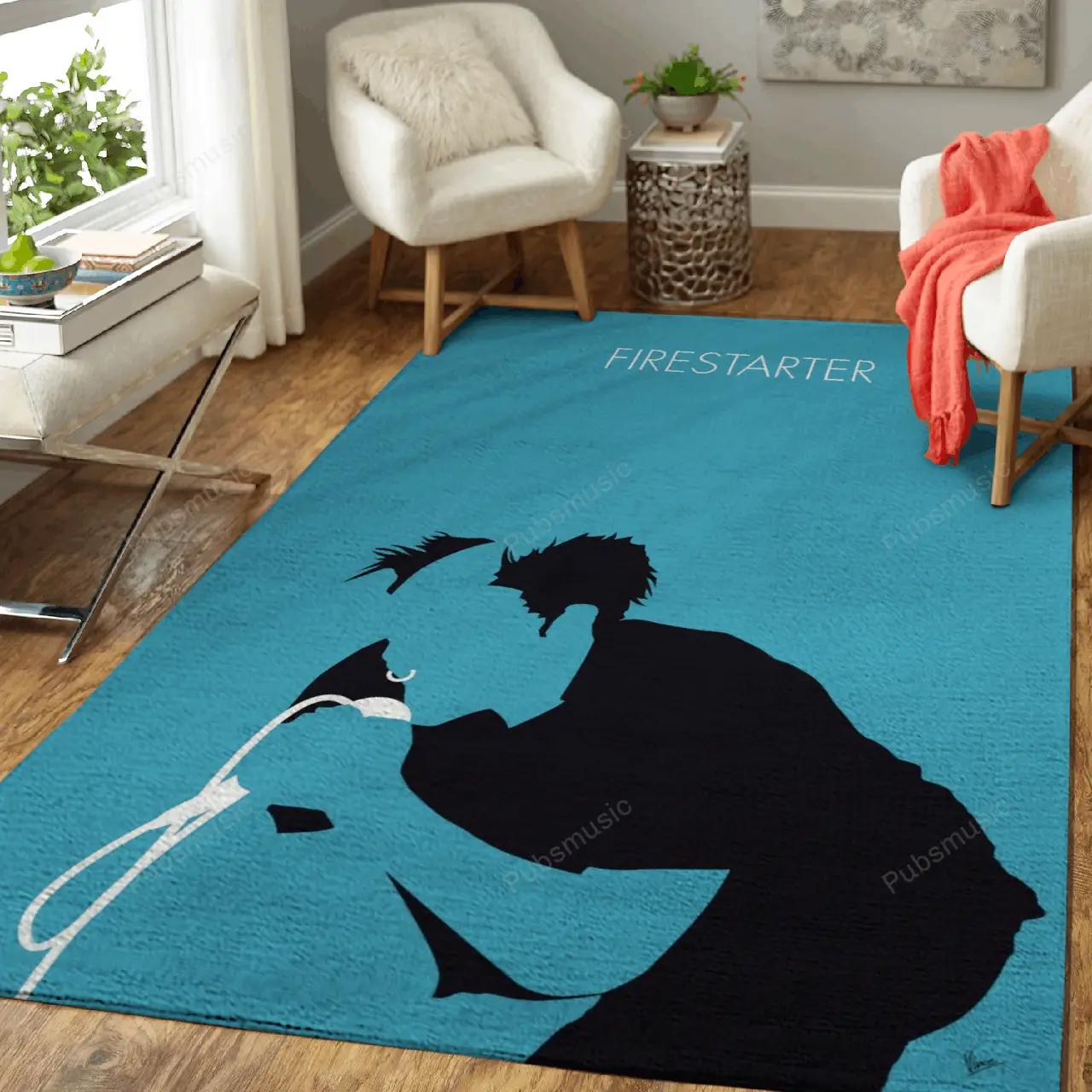 No045 my the prodigy minimal music artwork prodigy fire minimal music artworks art for fans area rug living room carpet Rectangle Rug