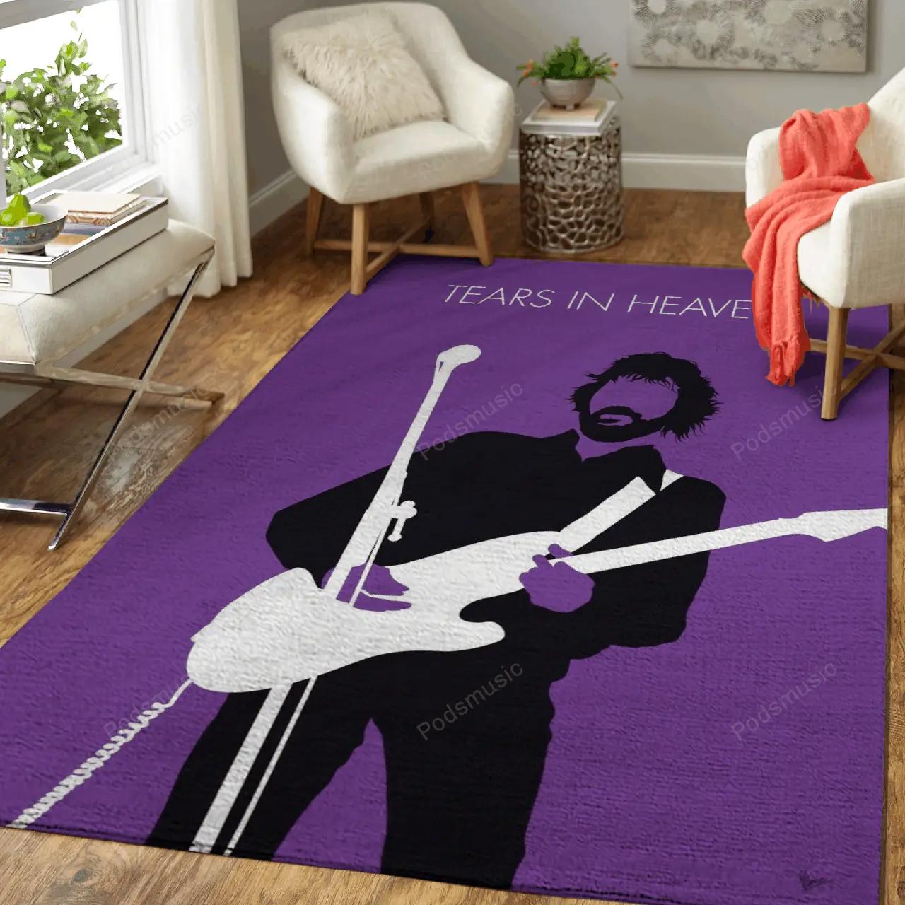 No141 my eric clapton minimal music artwork minimal music artworks art for fans area rug living room carpet rug regtangle decor home decor Rectangle Rug