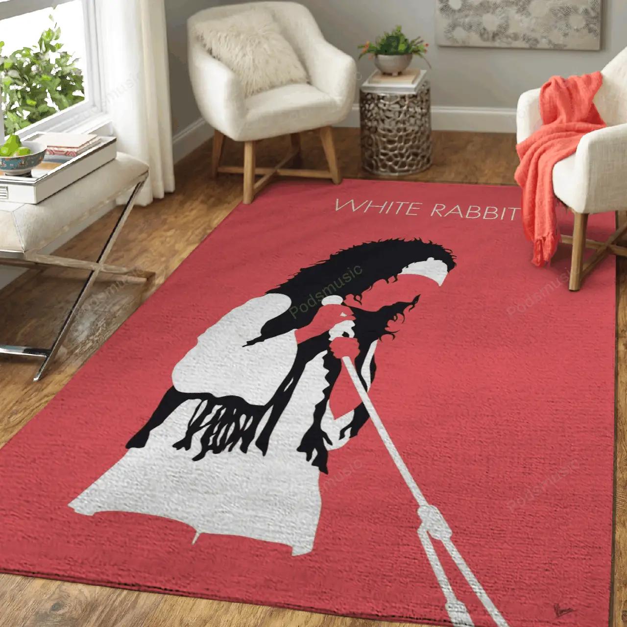 No172 my jefferson airplane minimal music artwork minimal music artworks art for fans area rug living room carpet Rectangle Rug
