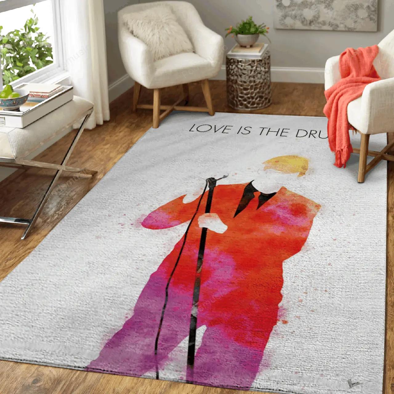 No237 roxy music watercolor music artworks art for fans area rug living room carpet rug regtangle carpet floor decor home decor Rectangle Rug
