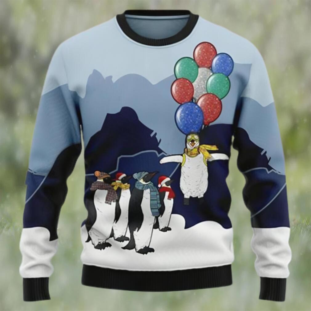 Penguin christmas balloon penhuin lover ugly christmas sweater Christmas Ugly Sweater