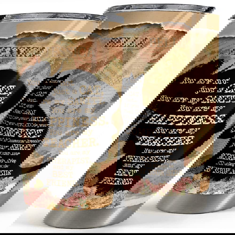 Personalized cat tumbler stainless steel for animal lover best gift Personalized Tumbler
